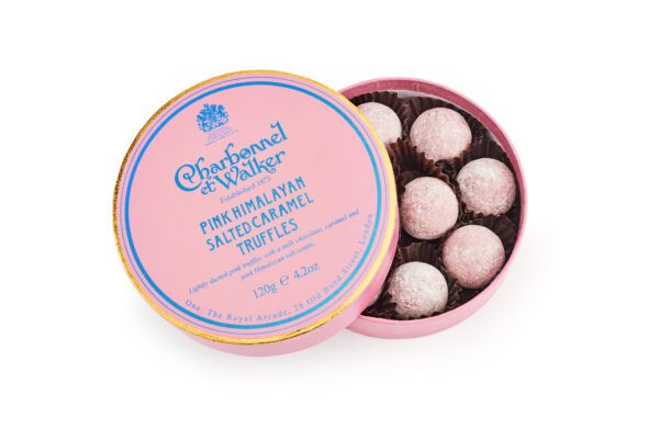 Pink Himalayan Salted Caramel Chocolate Truffles