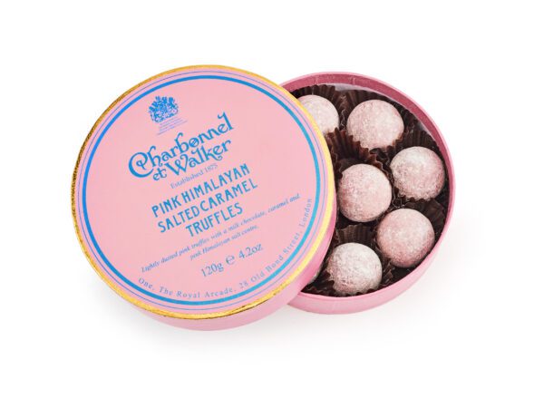 Pink Himalayan Salted Caramel Chocolate Truffles