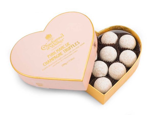 Pink Marc de Champagne Heart 200g