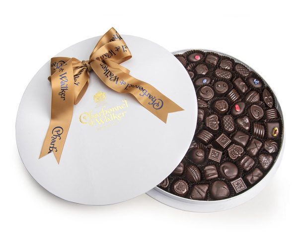 Boite Blanche Fine Dark Chocolate Selection 1000g (with alcohol)