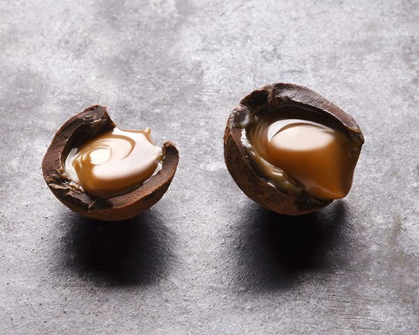 Dark Sea Salt Caramel Chocolate Truffles – Blue Mini Heart - Image 2