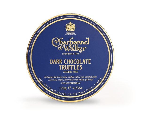 Dark Chocolate Truffles with Edible Gold Leaf - Alcohol Free - Image 3