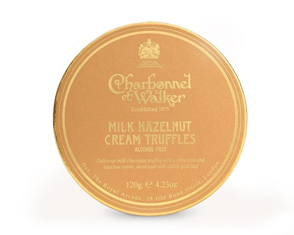Milk Hazelnut Cream Truffles with Edible Gold Leaf - Image 4