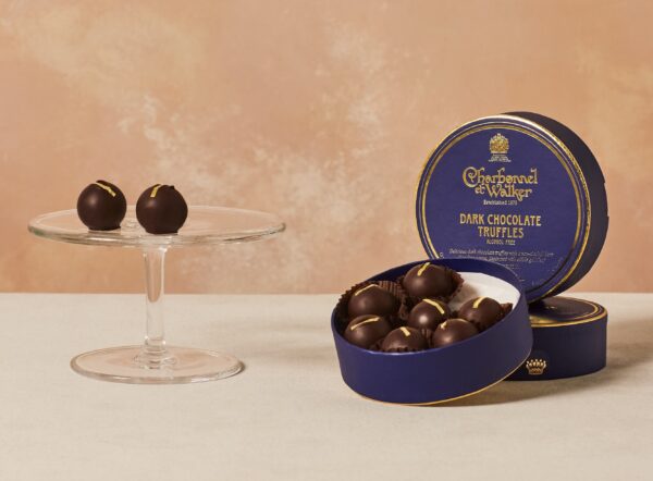 Dark Chocolate Truffles with Edible Gold Leaf - Alcohol Free - Image 2