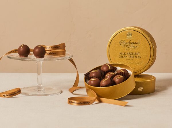 Milk Hazelnut Cream Truffles with Edible Gold Leaf - Image 2
