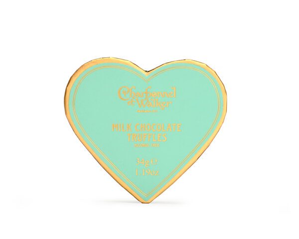 Milk Chocolate Truffles Mini Heart - Green - Image 2