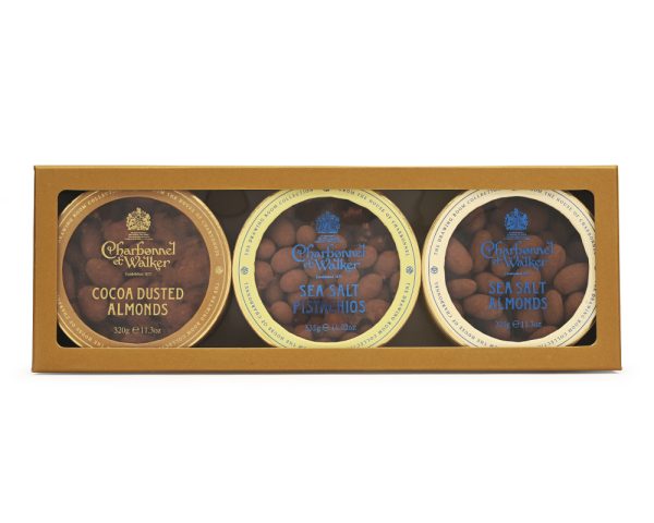 Trio of Nuts Gold Gift Set