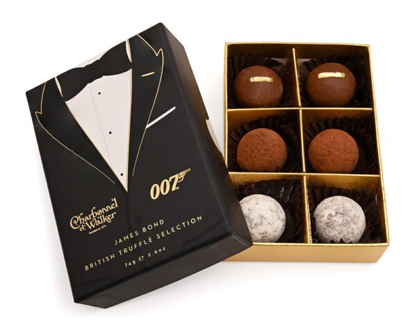 James Bond Black Tie Truffle Selection Box - 6 pieces - Image 2