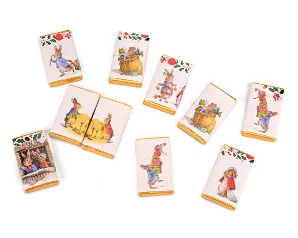 Peter Rabbit Festive Portraits - Ten Mini Milk Chocolate Bars - Image 3